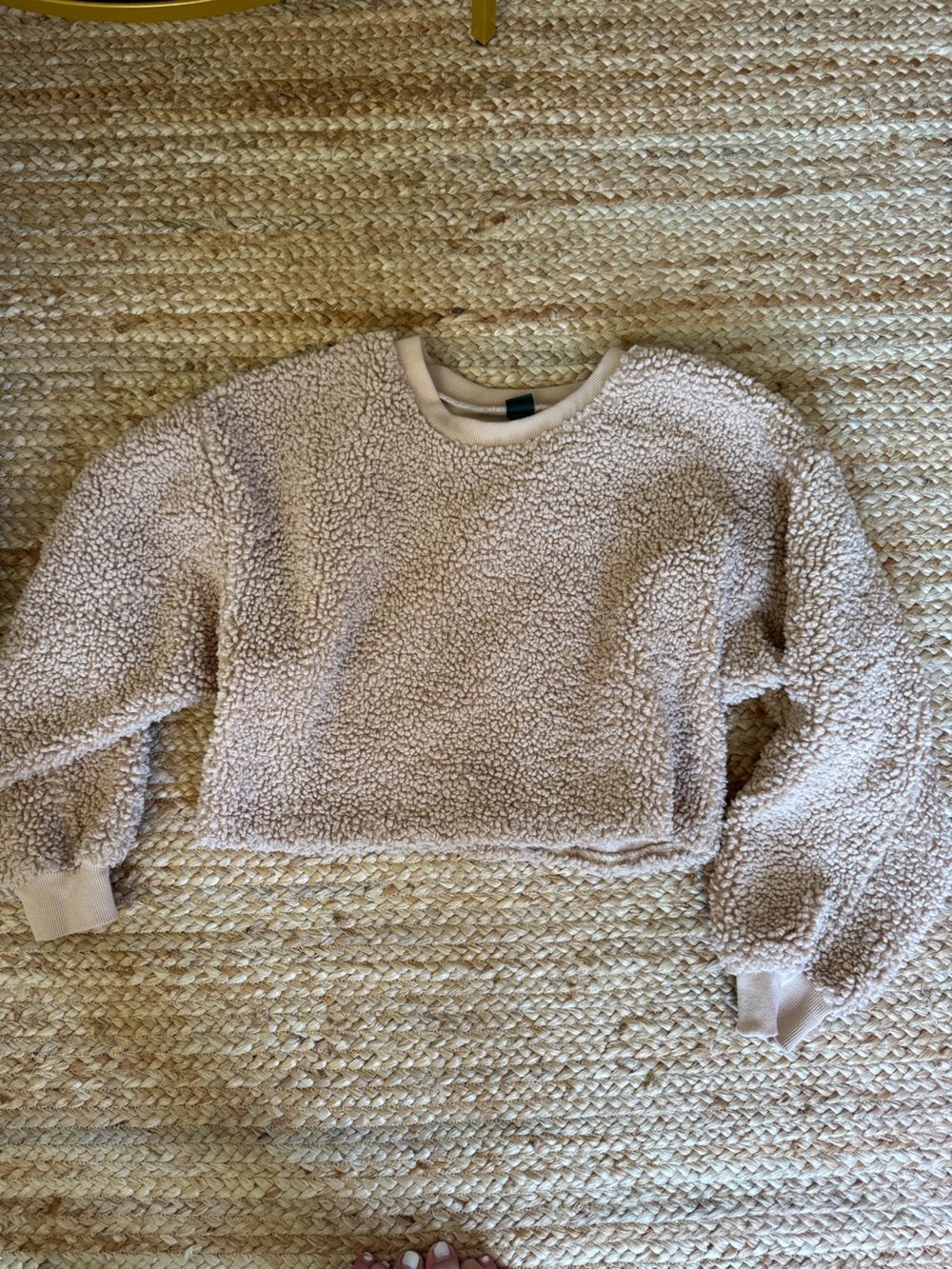 Cozy Sherpa Pullover Sweater in Light Beige - Target